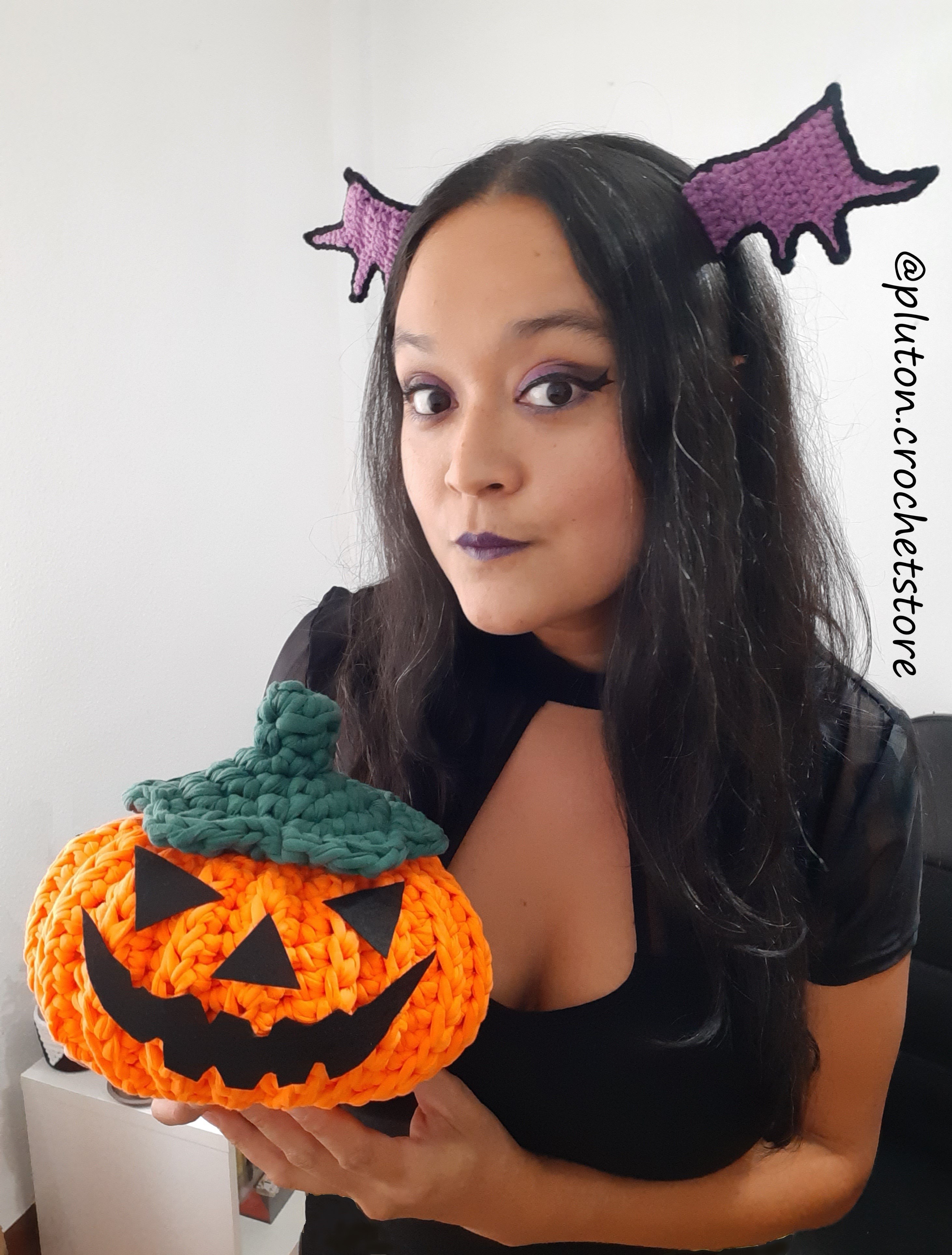 Diadema Halloween a Crochet